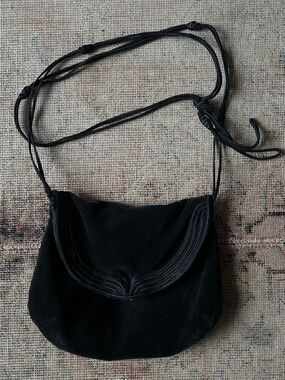 Vintage 1960's Black Velvet Evening Bag